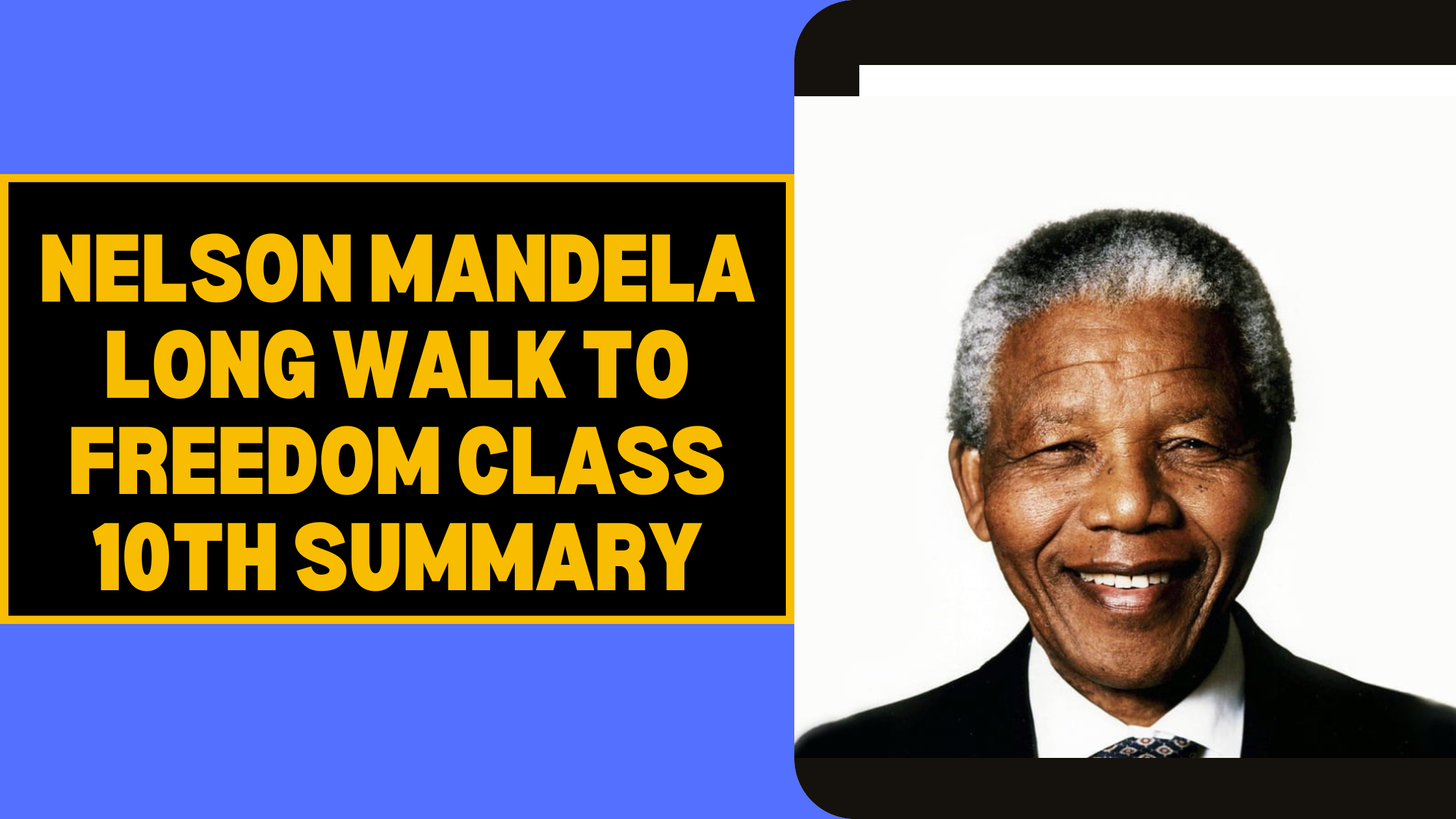 Nelson Mandela Long Walk To Freedom Class 10th Summary